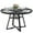 Black, variant on Round Dining Table for 4, LEGAHOME 43.3in Kitchen Table with Metal Base Seats 4, Faux Marble Circle Dining Table for Dining Room, White (Only Table)