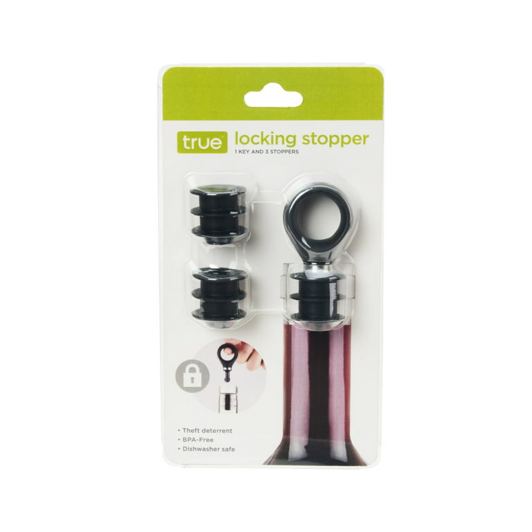 Tropic Collection Silicone Wine Charms and Bottle Stopper Set by True