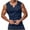 Navy, variant on ZCFZJW Men's Workout Tank Tops Sleeveless Curvy V Neck Solid Color Ribbed Knit T Shirt Muscle Gym Fitness Tee Trendy Basic Summer Camisole Vest Black M
