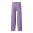 thumbnail image 5 of LIIPEE Boys Sweatpants Solid Color Elastic Waist Drawstring Wide Leg Joggers Trousers With Pockets Kids Leisure Casual Daily Party Photoshoot Pants,Purple,11-12 Years, 5 of 5