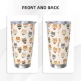 thumbnail image 3 of Salouo Shiba Head Face Print 20oz Tumbler with Lid,Stainless Steel Vacuum Insulated Tumbler Durable Insulated Coffee Mug Thermal Cup with Splash Proof Sliding Lid-Without Straw, 3 of 8