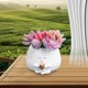 thumbnail image 5 of Maceta mecedora con forma de puchero | Maceta de resina para suculentas con orificio de drenaje | Decoración de jardín con cara sonriente | Macetero para interior y exterior | Regalo para am, 5 of 5