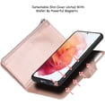 thumbnail image 4 of Compatible with Samsung Galaxy S22 5G Wallet Case,Detachable 2 in 1 Magnetic Zipper Leather Cover Case [6 Card, 4 of 5