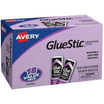 Avery Glue Stic Disappearing Purple Color, 0.26 oz., Permanent, 18/BX