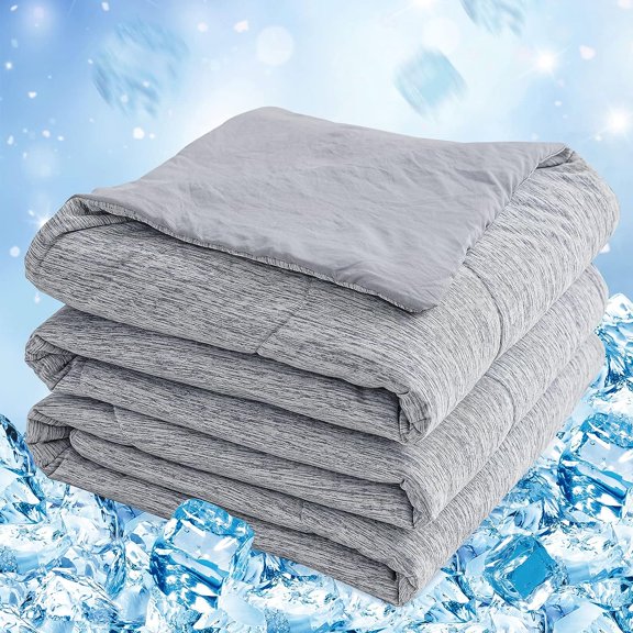 Cooling Comforter Twin Size,Cooling Blanket with Q-Max 0.45 Arc-Chill Cooling Fiber,Cool Sleeping Summer Blanket for Night Sweats Hot Sleeper (60" x 90", Beige
