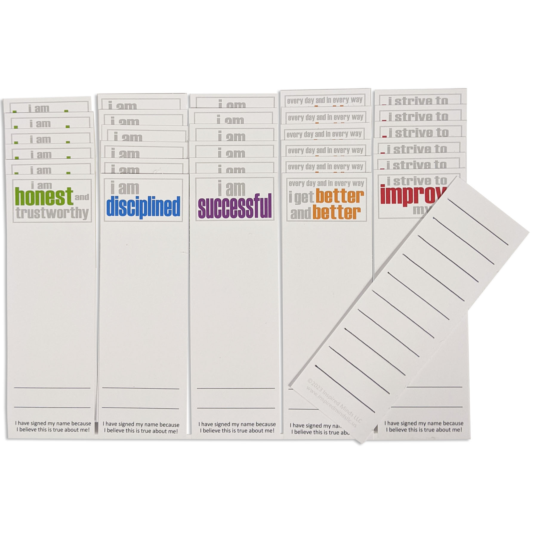 Inspired Minds Page Keepers Bookmarks, Inner Strength Booster Set, 30 Per Set, 3 Sets