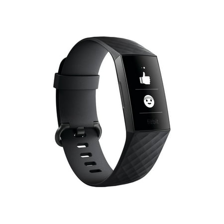 Fitbit Chɑrge 3 Fitness Activity Tracker Graphite/Black One Size 0.06 Pound New