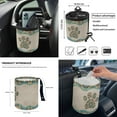 thumbnail image 4 of Yuyamidu 12 Pack Boho Front Car Seat Cover Set Dog Paw Steering Wheel Cover Seat Belt Pad Armrest Cover Garbage Can Air Vent Pouch Rearview Mirror Cover Moon Coasters Keychain Wristlet, 4 of 6