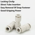 thumbnail image 5 of TOP-MAX 5PCS Pneumatic Tube Connector Push Connector for Pneumatic Machines / Cylinders (BPU4), 5 of 8