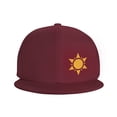 thumbnail image 3 of ZICANCN Abstract Sun Star Weather Baseball Caps, Chapeaux Camionneur pour Hommes et Femmes, Réglable à Plat Respirant Caps, Rouge Foncé, 3 of 6