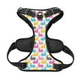 thumbnail image 4 of Kdxio Colorful Rabbit Print No Pull Dog Harness Adjustable Reflective Oxford Easy Control Medium Large Dog Harness for Training and Everyday-X-Large, 4 of 8