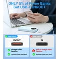 thumbnail image 4 of JIUMESS 10000mAh Power Bank 22.5W Fast Charging Portable Charger with Cables, USB Battery Pack Compatible for iPhone and Android Cell Phone, 4 of 10