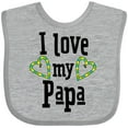 thumbnail image 3 of Inktastic I Love My Papa- Hearts Boys or Girls Baby Bib, 3 of 4