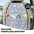 thumbnail image 5 of Kdxio Rabbit And Floral Print 2 Pack Car Kick Mat Seat Cover Back Protector Mat with Pockets for Organizer Backseat Protector and Storage Anti Kick Pad for Vehicles, 5 of 9