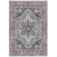 thumbnail image 2 of SAFAVIEH Serapi Katelyn Oriental Machine Washable Area Rug, Blue/Rust, 4' x 6', 2 of 13