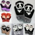 thumbnail image 6 of HeroNeo Women Men Winter Knitted Gloves Cute 3D Fluffy Cartoon Animal Thermal Mittens, 6 of 19