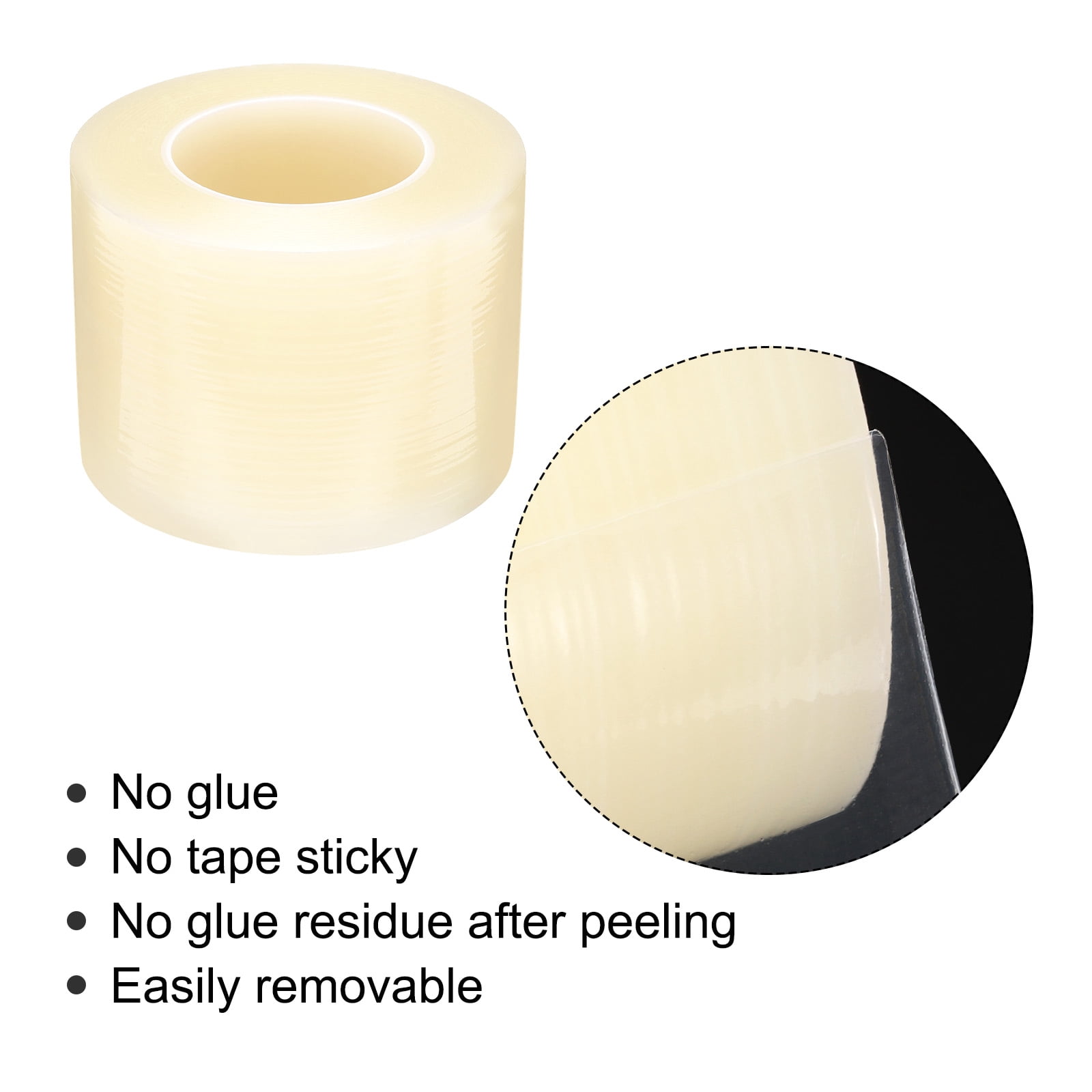 Unique Bargains PE Protective Film for Aluminum Doors and Surfaces Protection Clear 3.94" x 656Ft