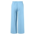 thumbnail image 4 of Lullu Toddler Girls Lightweight Capri Pants Summer Casual Loose Cropped Pants, Sizes 4-15, 4 of 4