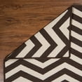 thumbnail image 4 of Salonika Reversible Chevron Rug Brown 26" x 46" Flat Woven Greece Design, 4 of 5