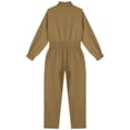 thumbnail image 7 of Doomiva Girls Boys Long Sleeve Stand Collar Romper Coverall Jumpsuit Kids Mechanic Boiler Suit Hallo ween Dress Up Party Khaki 10, 7 of 7