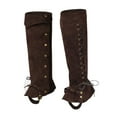 thumbnail image 3 of Pirate Boot Covers Leg Gaiters Shoe Tops PU Leather Vintage Design for Men Halloween Cosplay Costume, 3 of 9