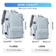 thumbnail image 2 of Mochila de viaje WONHOX Large Impermeable para Mujer Azul, 2 of 7