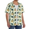 thumbnail image 2 of Goofa Cartoon Turtles Printed Men's Casual Short-sleeved Shirt,Lightweight Breathable Button-down,Summer Casual men's top,Versatile Fashion shirt-3X-Large, 2 of 7