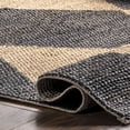 thumbnail image 2 of nuLOOM Linnie Bold Diamond Jute Area Rug, 8' x 10', Charcoal, 2 of 9