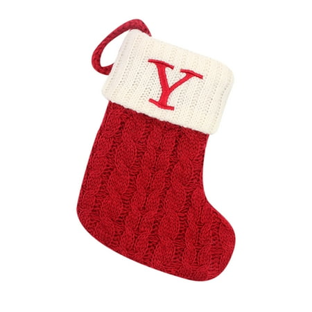 

Babysbule Socks for Women Clearance Christmas Letter Printed Stocking Wool Pendant Christmas Decorations Gift Bag Socks