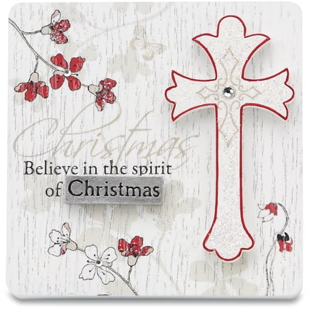 Christmas Spirit - 3 x 3 Self-Standing Plaque