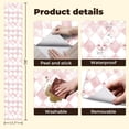 thumbnail image 5 of Pink Peel and Stick Wallpaper Pink Clown Faces Diamond Soft Watercolor Effect Spring Wall Mural 17.7in x 9.8ft Self Adhesive Removable Wall Paper Renter Friendly Wallpaper for Girls Bedroom Nursery, 5 of 8