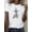 White, variant on Women’s Funny Halloween Witch Graphic T-Shirt Yes I Can Drive a Stick Cute Witch Hat Broom Print Casual Short Sleeve Tee Novelty Gift