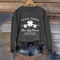 thumbnail image 2 of WREESH Womens Crewneck Sweatshirts St. Patrick's Day Sweatshirts Shamrocks Printed Graphic Sweatshirts Loose Fit Long Sleeved Tops Pullover Sweatshirts Dark Gray, 2 of 4