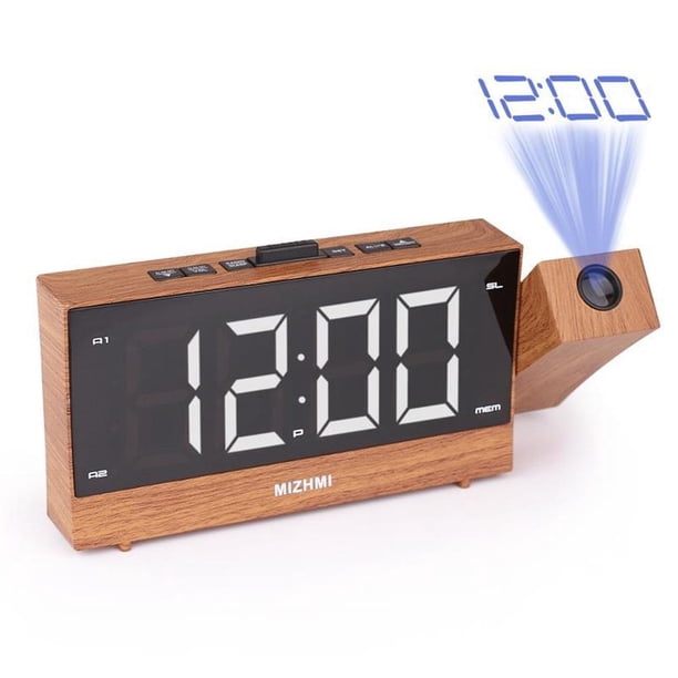 Reloj Despertador De Proyección De Radio Led Reloj Despertador Digital Temporizador De Sueño Ajustable seitruly HA034679-00