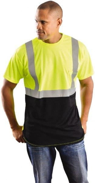 Size 4XL Yellow High Visibility Short Sleeve T-Shirt