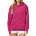 thumbnail image 2 of Womens Oversized Hoodies Waffle Sweatshirts Fall Fashion Pullover Sweaters Winter Clothes Red XXL, 2 of 8