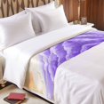 thumbnail image 3 of Ocean Waves Bed Runner for Twin Size Bed, Abstract Gradient Orange Purple Waves Beach Soft Bedding Scarf Bedding Protector Slipcover Sofa Throw for Bedroom Hotel Guesthouse, 3 of 8