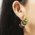 thumbnail image 5 of Yesbay Women Earrings Flying Hummingbird Enamel Alloy Piercing Jewelry for Party, 5 of 7