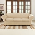 thumbnail image 2 of SureFit  Stretch Pique 4 Piece Sofa Slipcover Garnet, 2 of 5