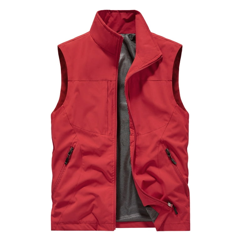 Timoontee Men's Workwear Waistcoats Fall Casual Vest Outdoor