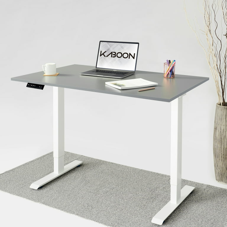 Kaboon White Tabletop Only 23.62 D x 59.1 W, One Piece Wood Table Top for  Standing Desk, Laminate Wood Countertop, Reversible Wooden Tabletop Board