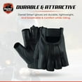 thumbnail image 6 of Daniel Smart Deerskin Leather Gloves – Fingerless Motorcycle Gloves with Gel Palm and Wrist Strap, 6 of 6