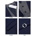 thumbnail image 2 of Coshow Men's Suit Vests Layered Waistcoat Business Formal Dress Vest for Wedding with Pockets, 2 of 8