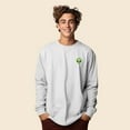 thumbnail image 3 of Dalix Alien Embroidered Cotton Classic Fit Long Sleeve Crewneck Tee Shirt Mens in White XL X-Large, 3 of 5