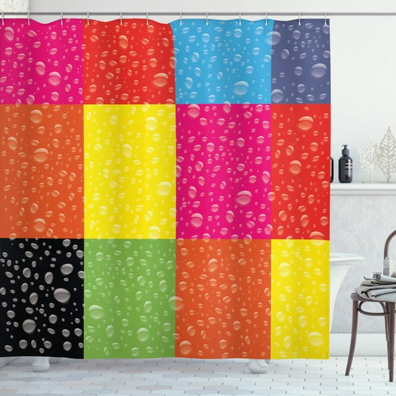Ambesonne Colorful Shower Curtain, Vibrant Rainbow Colors, 69"Wx84"L, Multicolor