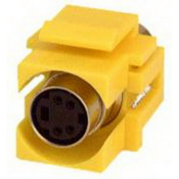 IEC RMD04YE S Video ( SVHS ) Mini Din 4 Female to Female Flush Mount