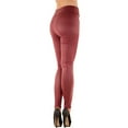 thumbnail image 3 of LAVRA Women's Faux Leather Vinyl Liquid Leggings, 3 of 3