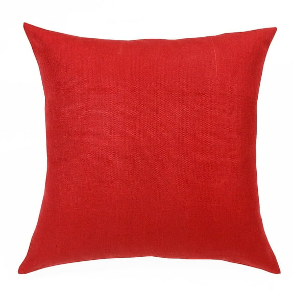 LR Home Estate Linen Poly Filled Pillow in Red, 20" x 20"