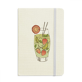 thumbnail image 1 of Carnet à Motif d'Illustration de Jus de Fraise Couverture Rigide en Tissu Journal Classique, 1 of 3