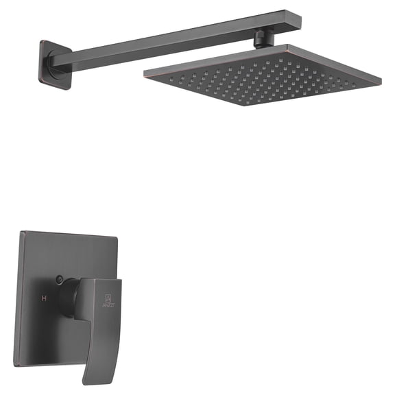 Viace Series 1-Spray 8 in. Fixed Showerhead in Oil Rubbed Bronze
